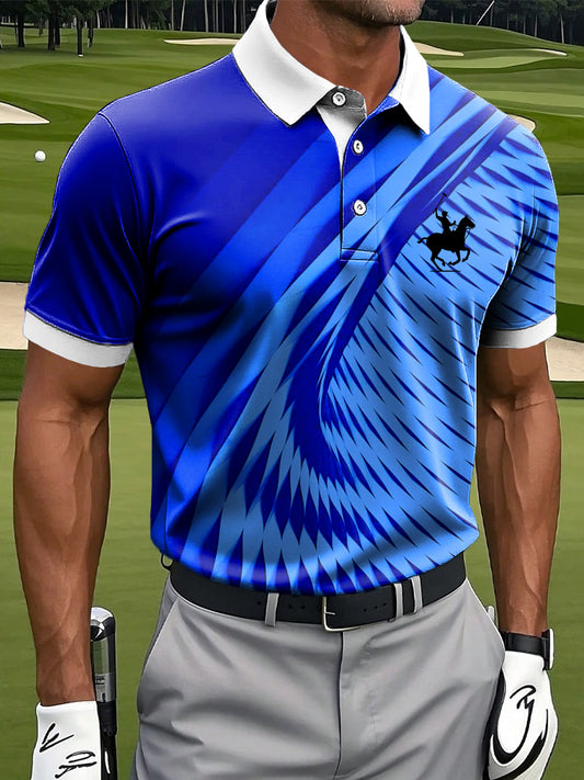 Tricoul Polo pentru bărbați, stil retro, etnic, geometrie, patchwork, imprimate, casual și afaceri