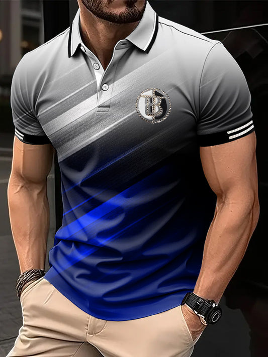 Tricoul Polo pentru bărbați, stil retro, etnic, geometrie, patchwork, imprimate, casual și afaceri