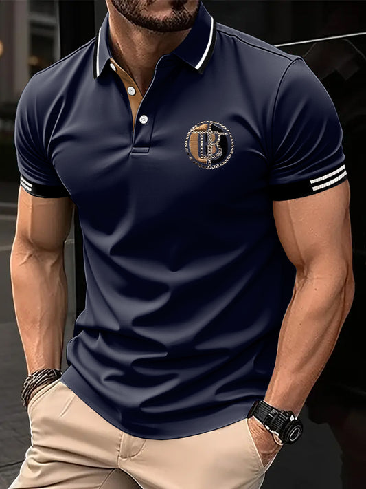 Tricoul Polo pentru bărbați, stil retro, etnic, geometrie, patchwork, imprimate, casual și afaceri