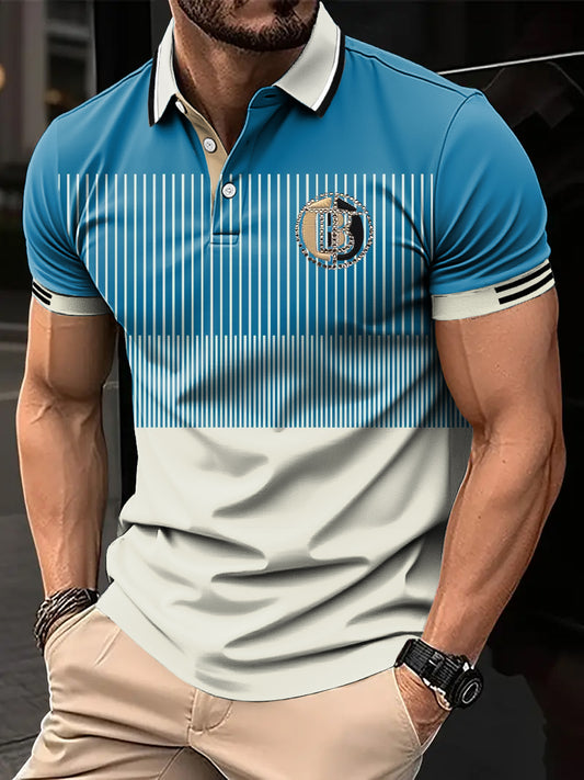 Tricoul Polo pentru bărbați, stil retro, etnic, geometrie, patchwork, imprimate, casual și afaceri